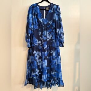 Taylor Chiffon Tiered Midi Dress